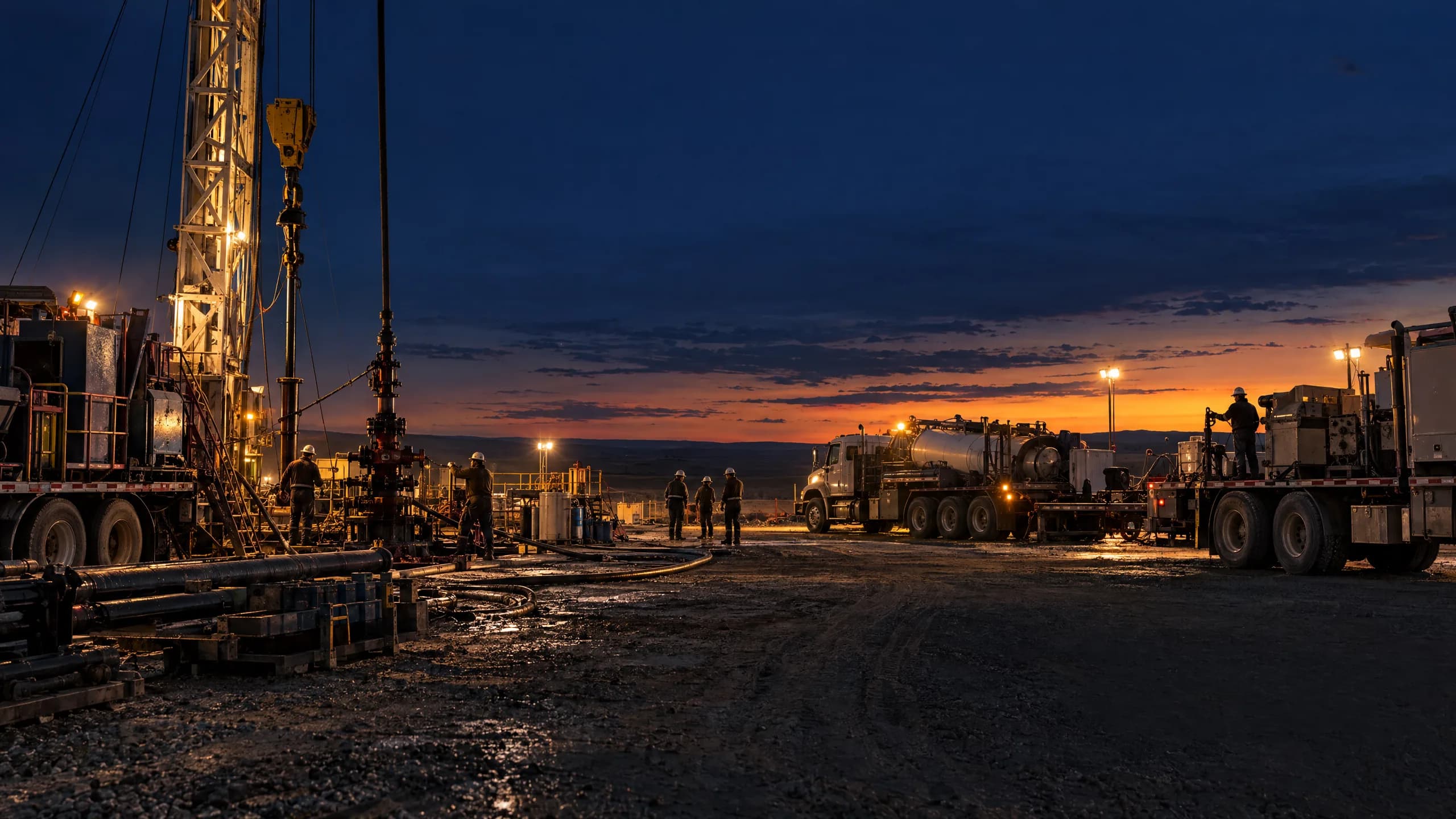 Oilfield services accounting — job costing by well, 13-week cash flow forecasting, multi-state payroll, lender-ready financials