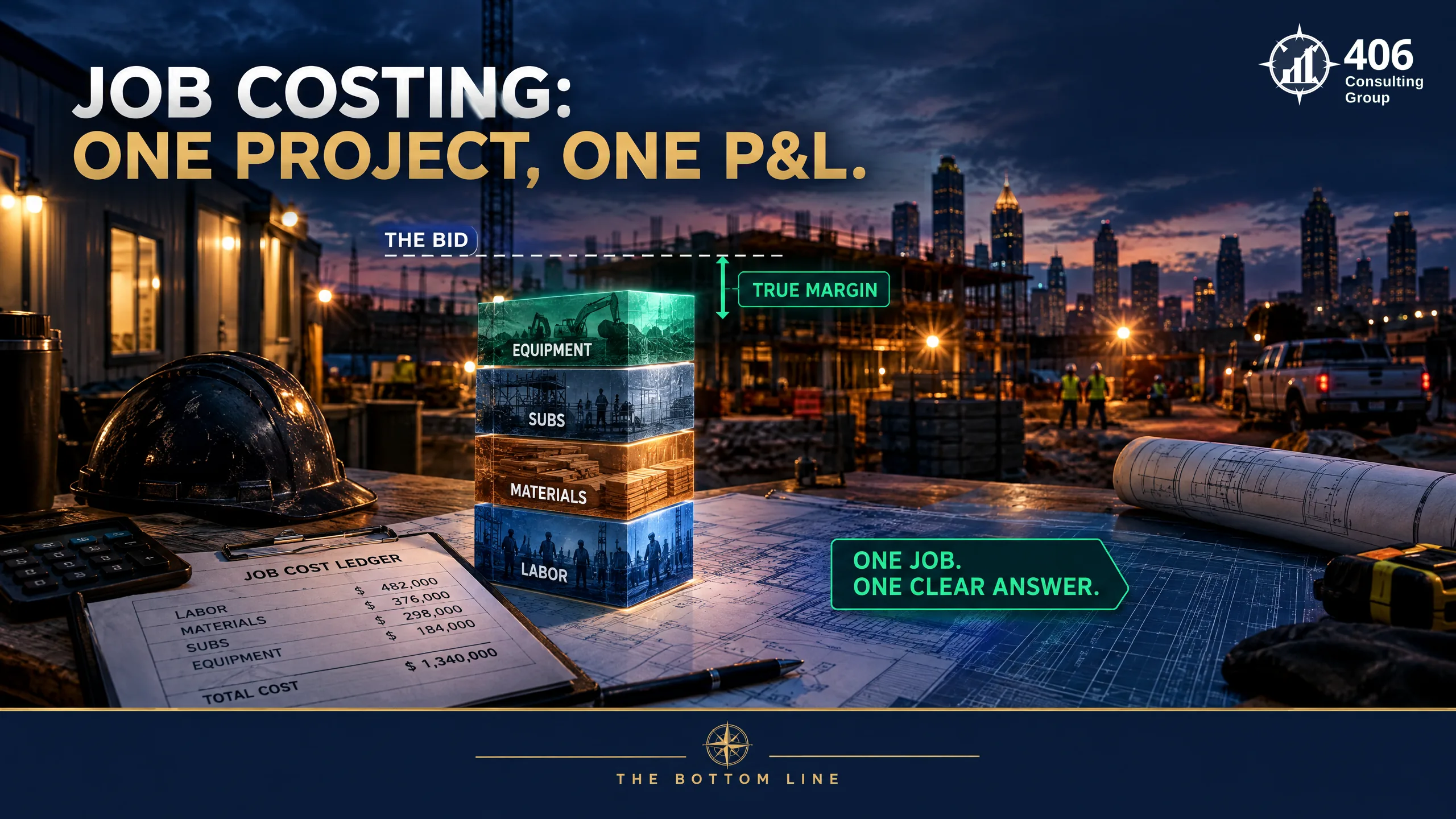 Construction job costing for an Atlanta builder — true margin job by job