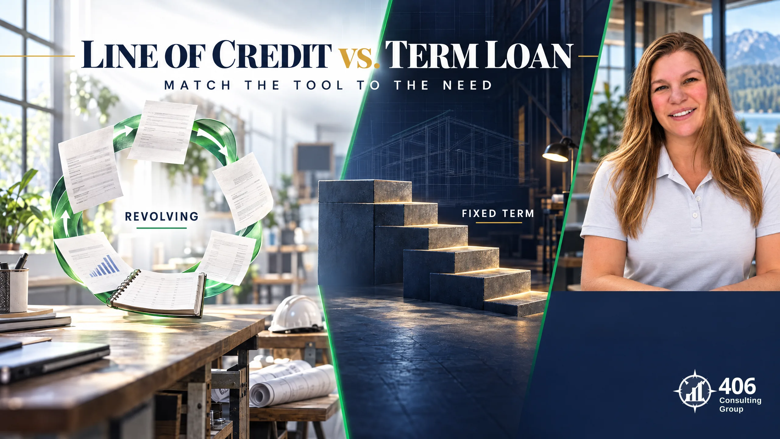 Business line of credit vs. term loan — matching the financing tool to a short-term gap or a long-lived purchase
