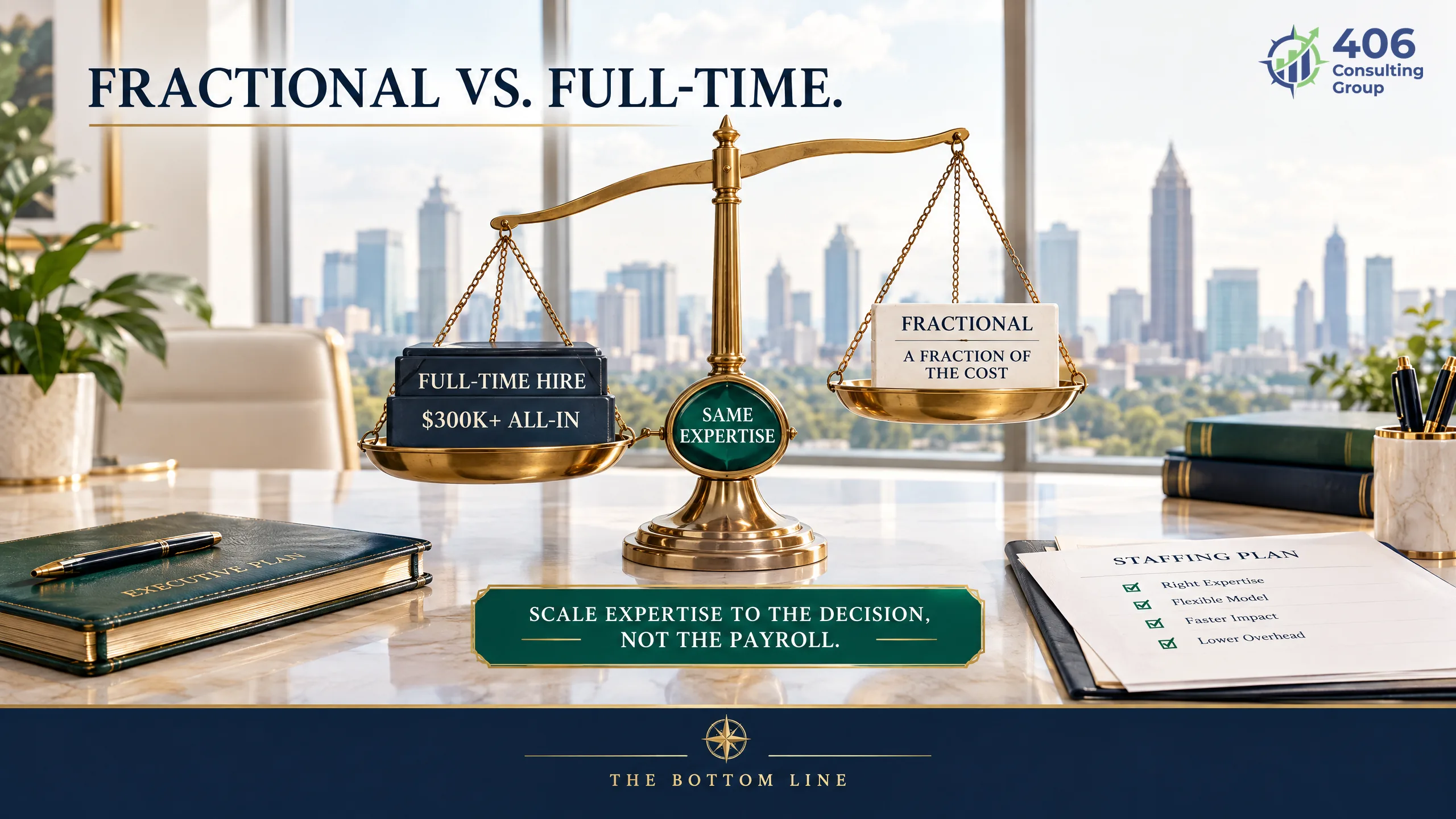 Fractional versus full-time CFO and controller — the same expertise for a fraction of the cost