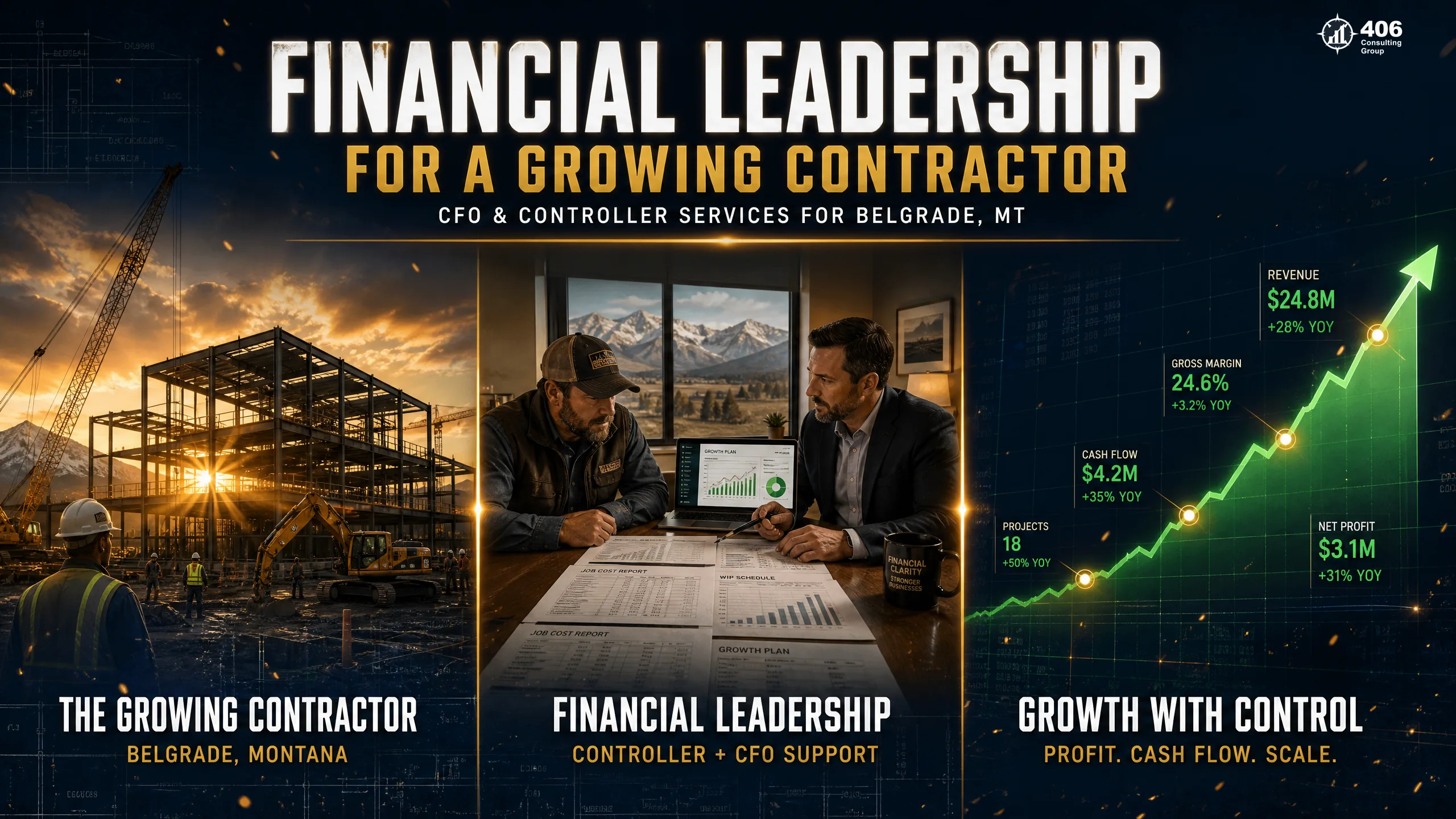 CFO and controller services for Belgrade, MT contractors and growing trades businesses