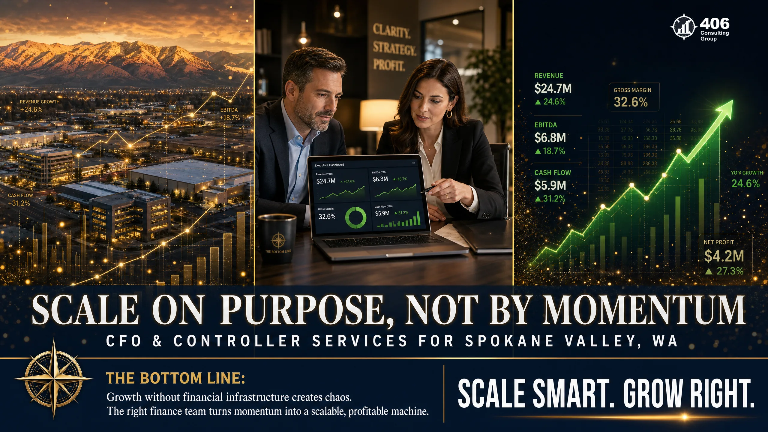 CFO and controller services for Spokane Valley, WA commercial and industrial businesses