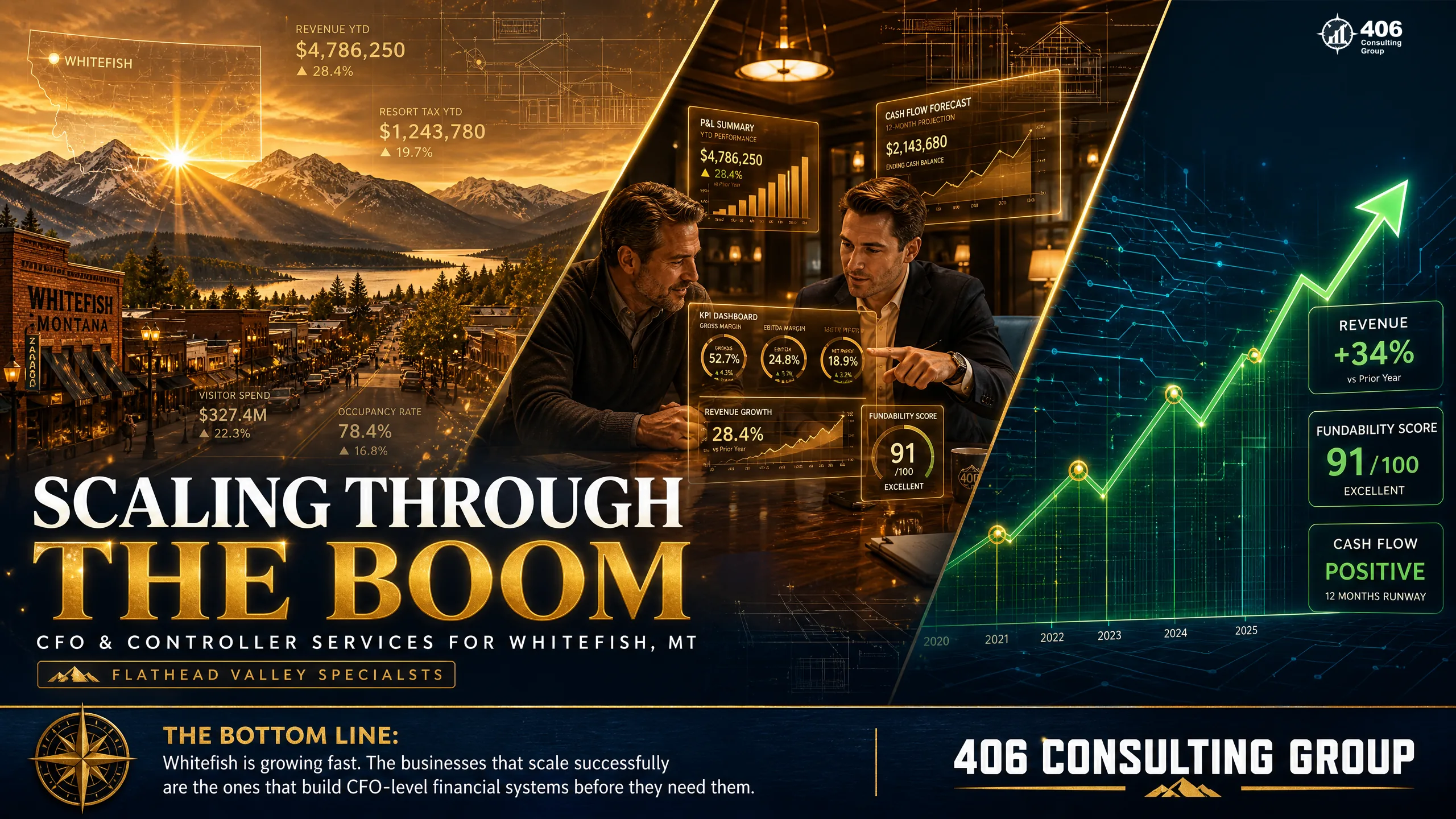 CFO and controller services for Whitefish, MT businesses scaling through the boom
