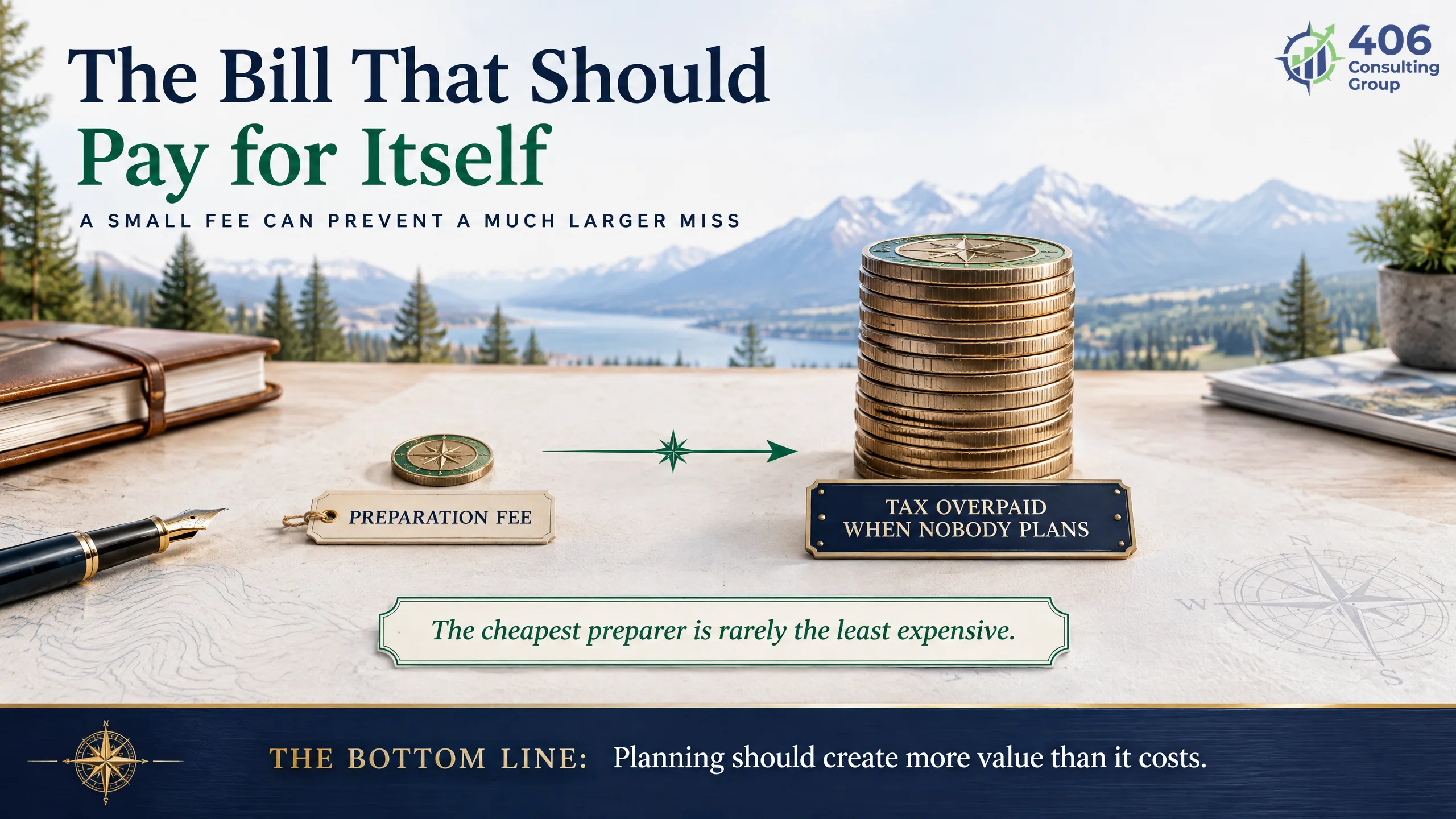 The cheap preparer's fee is small next to the taxes overpaid when nobody plans
