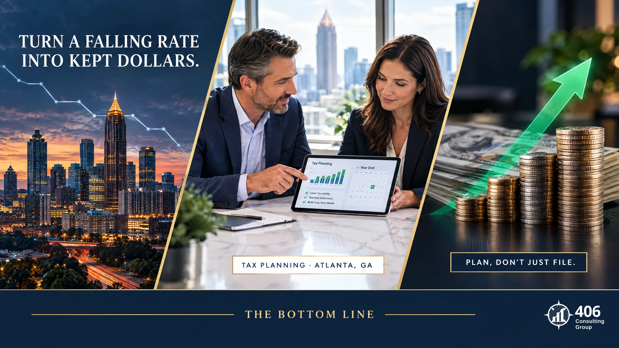 Tax services and planning for Atlanta, GA businesses — the PTE election, Net Worth Tax, and a declining flat rate