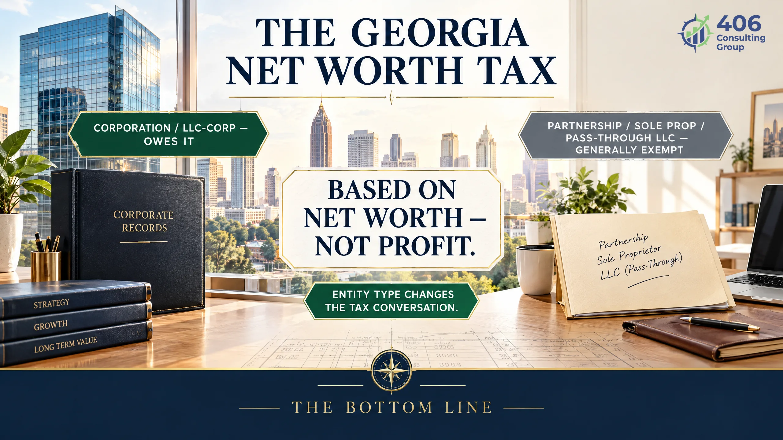 Georgia Net Worth Tax — a franchise-style tax on corporations and LLCs taxed as corporations