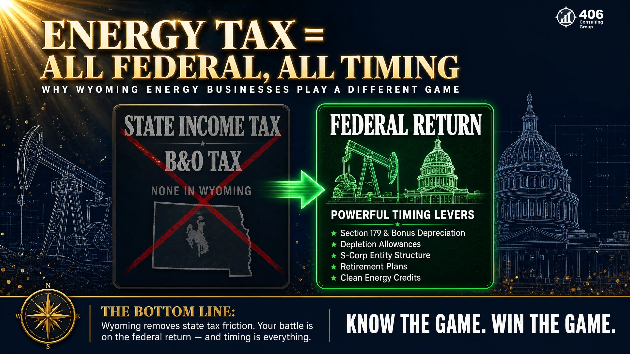 Why energy tax planning in Wyoming is all federal, with powerful timing levers