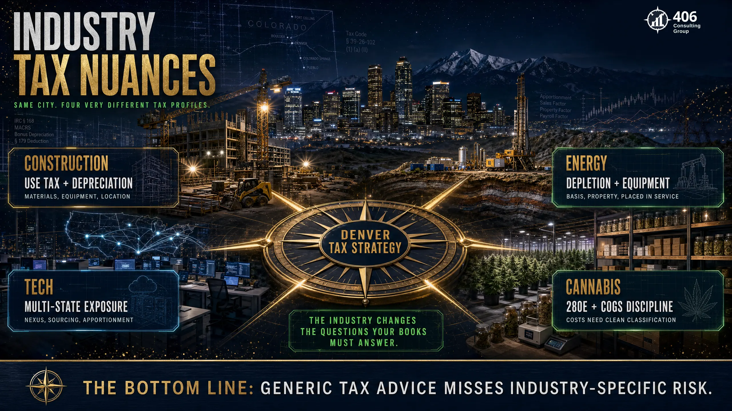 Industry-specific tax nuances in Denver — construction, energy, technology, and cannabis 280E