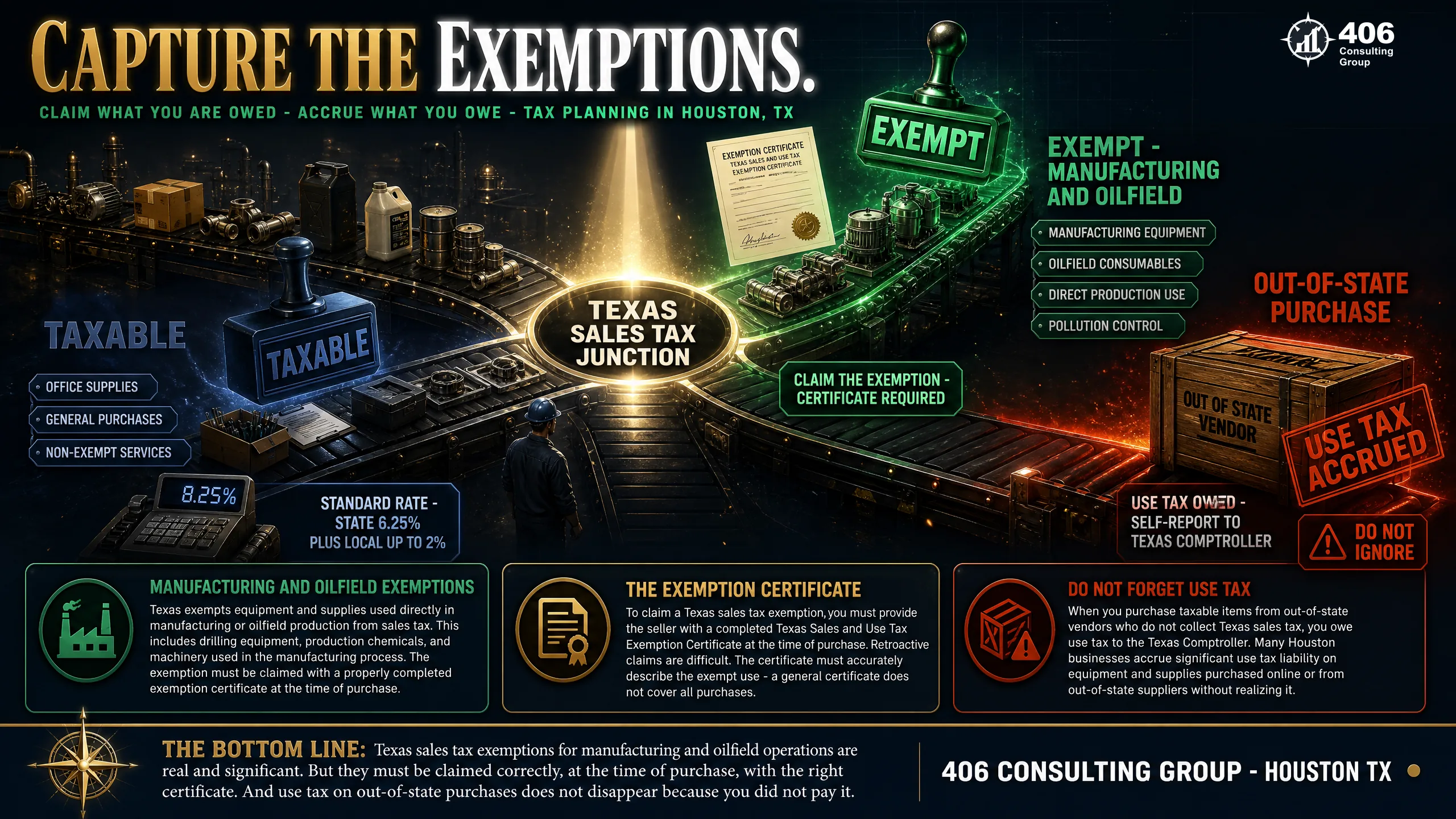 Capturing Texas manufacturing and oilfield sales-tax exemptions