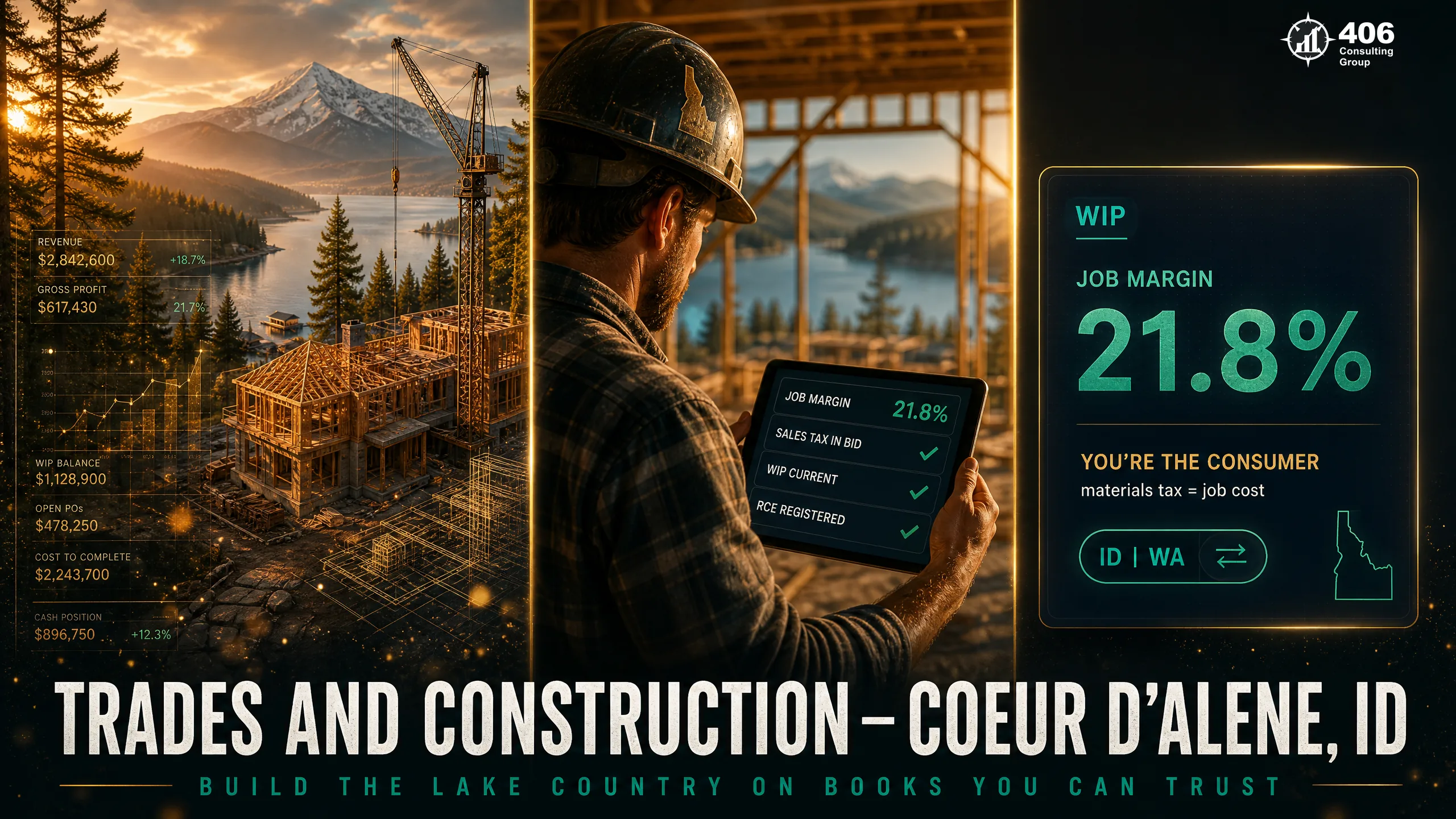 Trades and construction accounting for Coeur d'Alene, ID contractors